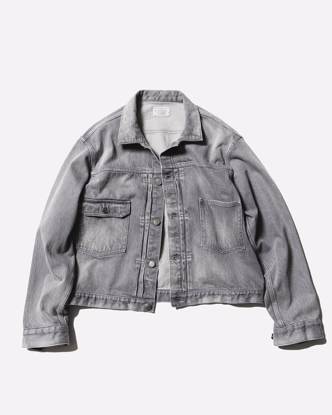 Unlikely 25AW Unlikely Time Travel Trucker Jacket Gray Denim